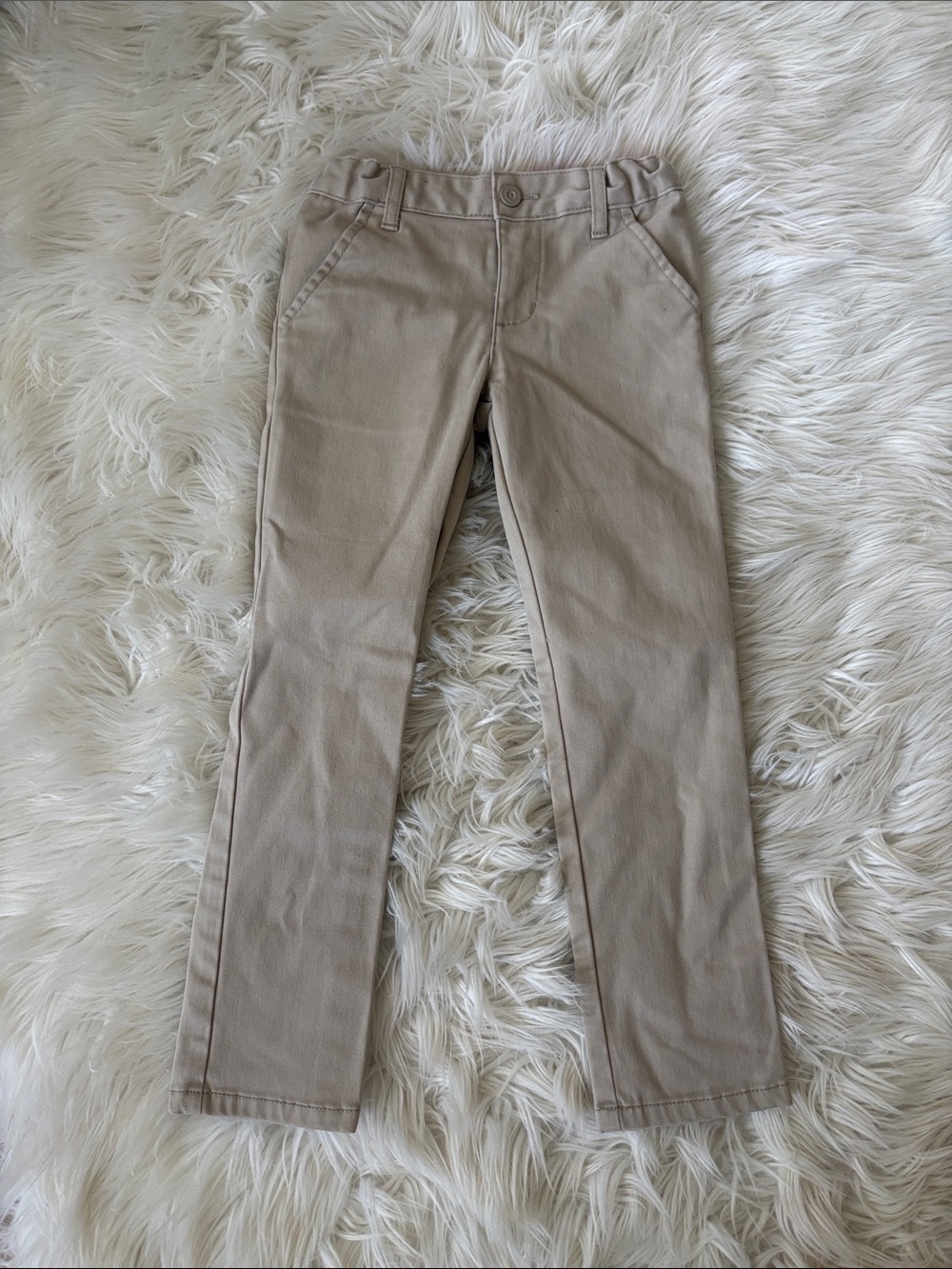 Cat & Jack girls Straight Leg Khaki Chinos - Light Tan uniform bottoms